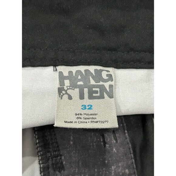 Hang Ten Mens Board Shorts Size Black Green Swimsuit Sz 32 - Picture 4 of 7